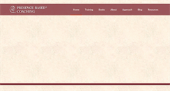Desktop Screenshot of presencebasedcoaching.com